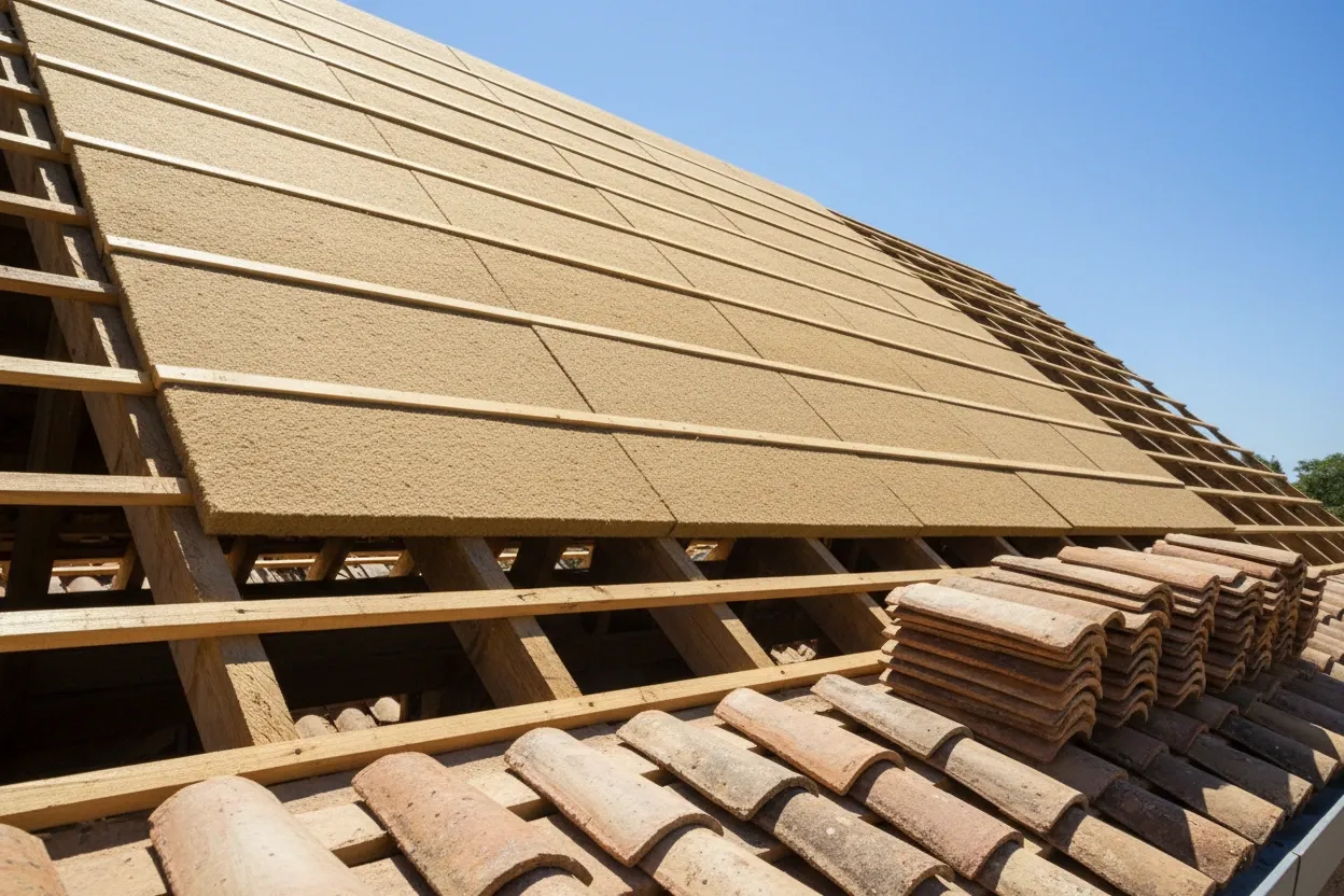 isolation en dessous de la toiture